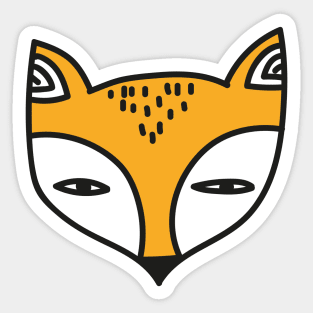 FOX CUTE FACE kawaii baby animal pet sticker shirt design Sticker